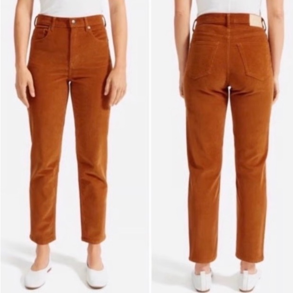 Everlane Baby Cord burnt orange corduroy pants - Picture 2 of 6